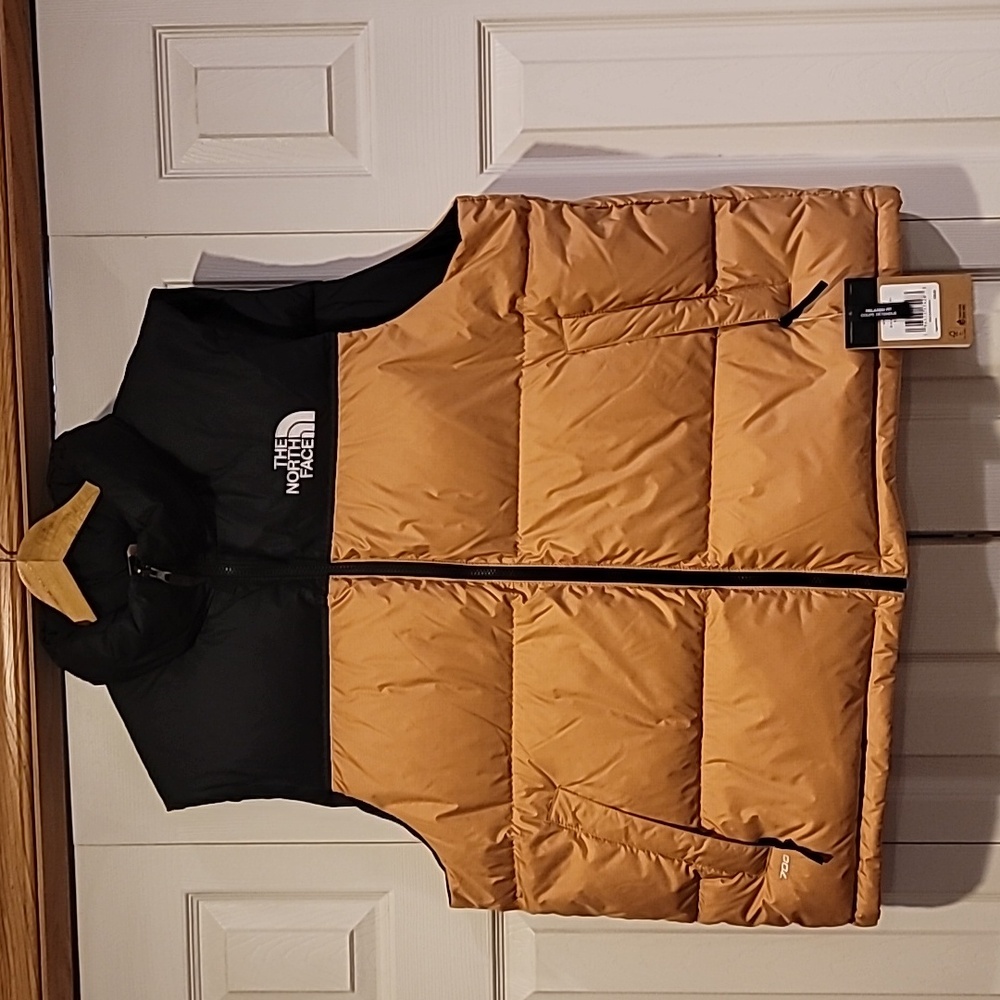 The North Face Black and Brown Puffer Vest